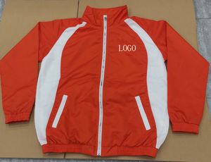 Survêtements de sport en nylon à panneau personnalisé pour hommes, jogging à col montant et fermeture éclair, avec votre propre logo brodé - Product Image 4