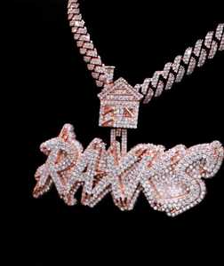 Pendentif Hip Hop personnalisé en argent sterling 925 serti de moissanite, pour homme et femme, idéal pour les soirées. - Product Image 1