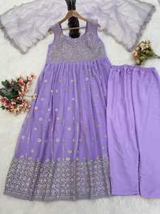 Boutique indienne robe en tissu Georgette meilleure qualité travail manuel fantaisie fil robe de travail avec Dupatta pour femmes séquence robes de travail - Product Image 2