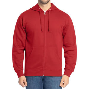 Sudadera con capucha de algodón GSM alto para hombre, sudadera gruesa con cremallera, tela de calidad superior, estampado personalizado, marca OEM, chaqueta de algodón suave - Product Image 1