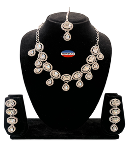 9068 Vintage Style femmes classique collier ras du cou ensemble boucles d'oreilles élégant idée cadeau pour fête anniversaire événements traditionnels - Product Image 4