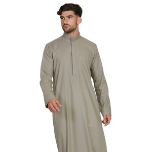 Thobe / Thawb 2025, venta al por mayor, caftán islámico tradicional, nuevo estilo, Túnica para hombre, Thobe musulmán de manga corta para hombre - Product Image 1