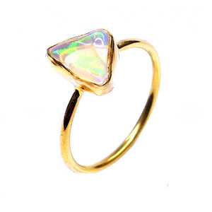 Unisex 925 Sterling Silver <b>Ring</b> Designer Vintage High Quality <b>Gold</b> Plated <b>Opal</b> Gemstone Classic Engagement Party Wear Low MOQ - Product Image 1