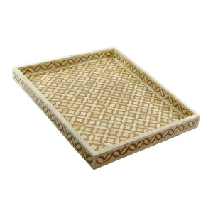 Bandeja de Servicio de Lujo con Incrustaciones de Hueso, Bandeja para Servir Alimentos, Bandeja con Incrustaciones de Nácar y Hueso de f s international - Product Image 6