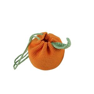 Original Ugly Orange Closure Bag Pure Handmade Wool Knitted Coin <b>Purse</b> Fresh & <b>Cute</b> Custom Fashion Accessory by Handmade Team - Product Image 4