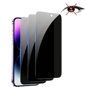 For iPhone 15 14 Pro Max Privacy Screen Protector Anti-spy Tempered Glass Film 9H Hardness Anti-scratch Private Screen