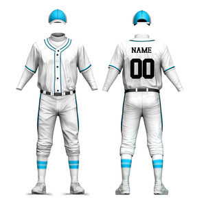 Ensemble complet d'uniformes de baseball pour hommes pantalon en jersey imprimé par sublimation de logo personnalisé tenue d'équipe respirante à séchage rapide OEM - Product Image 1