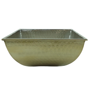 Classic Design Metal Rectangle Shaped Bowl Brass TPRPC Salad Bowl <b>Stand</b> for Serving Bowl Use for Kitchen & Tabletop - Product Image 1