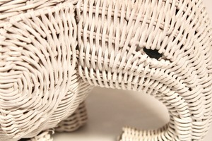 Jardinière éléphant en osier blanc, faite à la main, écologique, paniers de rangement en rotin naturel, multifonction moderne, Artex Green Earth Made - Product Image 4