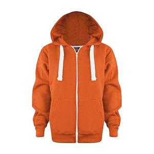 เสื้อกันหนาวมีฮู้ดแขนยาวสีพื้นเสื้อกันหนาวมีซิปสำหรับฤดูหนาว - Product Image 3