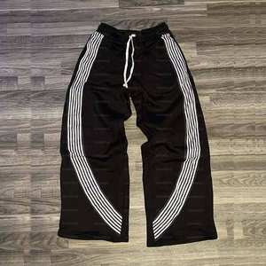 Pantalones holgados de gran tamaño para hombre Pantalones casuales de moda de ajuste relajado con cintura ajustable con cordón - Product Image 4