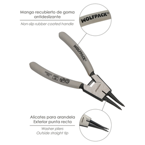 Pinze per rondelle esterne dritte 125 mm. Acciaio DIN 5254 - Product Image 3