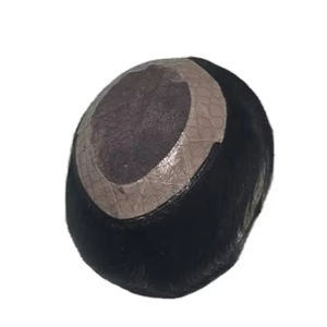 Toupet en cheveux humains Remy indiens de style Yaki Taz Hair BD, trame unique pour système capillaire pour hommes en dentelle - Product Image 6