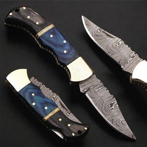 Tay giả mạo Damascus thép dao cạo gấp dao món quà sinh nhật toàn bộ bán USA Xu Hướng Phù rể món quà cắt cạnh - Product Image 1