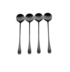 Cuchara de acero con espejo para té y café, utensilios de cocina de 4 piezas, cuchara de acero con espejo de acero inoxidable, superventas - Product Image 1