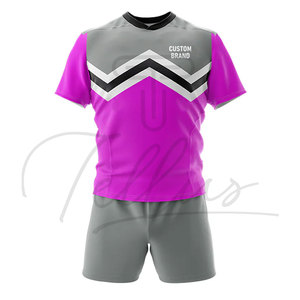 Uniforme de Rugby Unisex con Impresión por Transferencia de Calor Personalizada, Poliéster/Algodón, Transpirable, Ligero, de Secado Rápido, Diseño de Ropa Deportiva para Equipos - Product Image 2