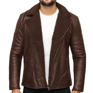 New Stock Men's Cow Skin <b>Fur</b> Leather Winter <b>Jacket</b>-High Quality Eco-Friendly Customizable - Product Image 2