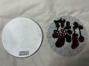 Posavasos de medias de nuevo diseño con posavasos de forma redonda de piedra de cuentas naturales a la venta por exportadores indios - Product Image 3
