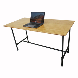 BFPB005-140x70cm Bamboo <b>Work</b> <b>Desk</b> with Water Pipe Legs Stylish Computer <b>Desk</b> Wood Surface - Product Image 1