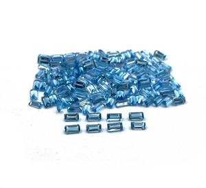 2x4mm naturel suisse bleu topaze baguette taillée à facettes pierres précieuses en vrac topaze calibré perles de pierre à facettes pour la fabrication de bijoux en vrac - Product Image 4