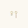 Single Mini <b>Hoop</b> <b>Earrings</b> with Gemstone <b>Turquoise</b> and Zircon Gold Plated Brass Huggie Style Trendy Jewelry for Parties - Product Image 3