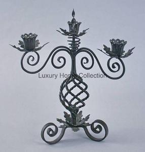 Antique Design Metal Most Trending Candle Holder and Stand <b>Black</b> Color Powder Coated Made of Iron Table Decoration Candle Holder - Product Image 1