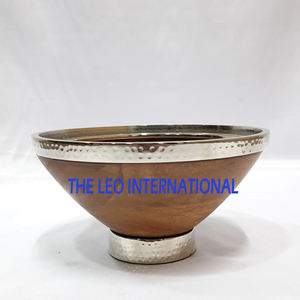 Bol de forme ronde en émail couleur bois matériel servant des collations de fruits maison décorative pays Rectangle plats et assiettes bol - Product Image 6