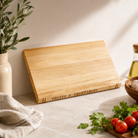 Planche à découper en bois de chêne massif gravée, avec compartiments pour fruits et légumes, pour la préparation des fruits et légumes en cuisine