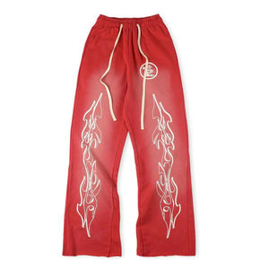 Pantalon évasé personnalisé de luxe 100% coton Prix abordable Pantalon évasé personnalisé respirant pour hommes de couleur unie - Product Image 2