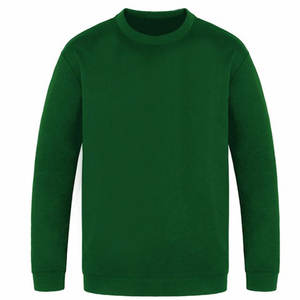 Crewneck <b>Sweatshirt</b> Men's 400gsm Heavyweight Cotton <b>Fleece</b> Pullover Anti-Shrink Dark Green <b>Sweatshirt</b> Factory OEM - Product Image 6