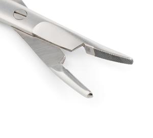 Portaagujas SS Veterinary TC Gold Forester Gillies de alta calidad, 12,5 Cm/4,9 ", mano izquierda. Porta agujas de veterinaria Gillies - Product Image 2