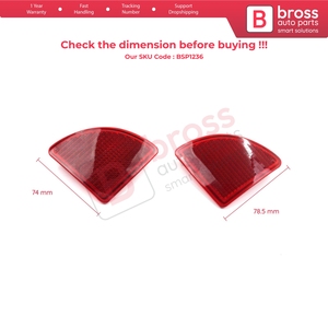 Réflecteur de pare-chocs arrière gauche et droit BSP1236 pour Kangoo MK1 Express Kubistar X76 Logan MK1 KS MCV Van 2004-2008 77003087 - Product Image 6