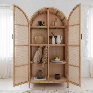 Armario/Guardarropa de Mimbre de Bambú Tejido a Mano con Puertas para Dormitorio o Sala de Estar - Product Image 4