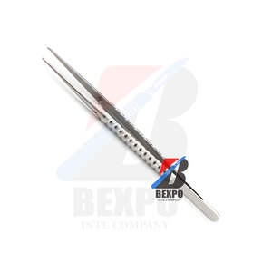 Pince à épiler pour tissus atraumatiques dentaires de qualité supérieure 1x2Dents 160mm Instruments de micro-chirurgie - Product Image 1