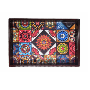 Vente en gros de plateau de service alimentaire de qualité imprimée accessoires de décoration pour la maison design personnalisé vente en ligne - Product Image 1