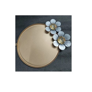 ถาดเสิร์ฟอาหารโลหะอะลูมิเนียมทรงกลมดีไซน์ยาวถาดเสิร์ฟอาหารทำจากโลหะสำเร็จรูปสีทอง - Product Image 1