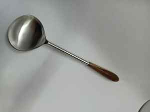 Durable Mirror Polished Salad Serving Set Stainless Steel with <b>Vintage</b> Wooden Handle Sustainable Wedding Server Set - Product Image 4