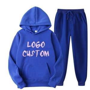 Conjunto de Sudadera con Capucha de Forro Polar 100% Algodón para Hombre, Resistente al Viento, Ecológico, con Logotipo Personalizado, Impresión Serigráfica, Transpirable, Informal - Product Image 3