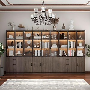 Gabinete de <span class=keywords><strong>libros</strong></span> de acero inoxidable montado en la pared certificado CE, <span class=keywords><strong>muebles</strong></span> de oficina antioxidantes duraderos <span class=keywords><strong>con</strong></span> puerta de vidrio <span class=keywords><strong>para</strong></span> el hogar y la sala de estar - Product Image 2
