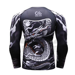 Best Material Good Quality <b>Rash</b> <b>Guard</b> for <b>Men</b> Fight Wear Custom Printed MMA Short Sleeve <b>Rash</b> <b>Guard</b> - Product Image 1