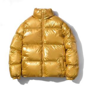 Wholesale Custom Made Men's Waterproof <b>Canvas</b> Puffer Jacket Stand Zipper Closure Breathable Eco-Friendly Quick Dry Polyester - Product Image 1