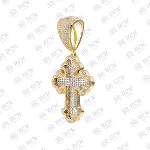 Cruz cristiana Jesús diseño personalizado última moda Moissanite diamante 925 plata esterlina para Hombres estilo Hip-Hop colgante personalizado - Product Image 2