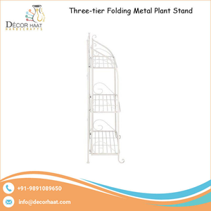 3-<b>Tier</b> Coated Metal <b>Planter</b> Stand for Indoor Living Rooms or <b>Outdoor</b> Gardens Beautiful Flower Display Pot & <b>Planters</b> - Product Image 3