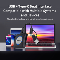 Sistema de Presentación Inalámbrico 4K con Botón 2 en 1 Compatible con Chromecast, AirPlay, Miracast, Plug & Play para Sala de Conferencias