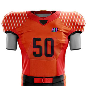 Uniforme de football américain personnalisé, fabriqué à partir de matériaux légers et durables, adapté aux entraînements et aux matchs sportifs d'équipe - Product Image 3