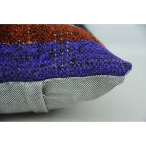 Multicolor Vintage patrón Kantha Patchwork lana almohada 12x24 pulgadas tejido decorativo cojín - Product Image 4