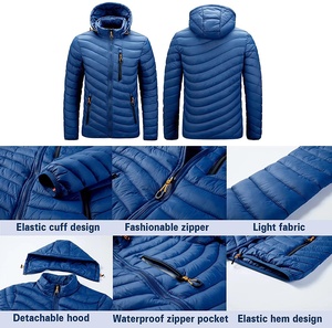 Customized Track Suit High Quality <b>Men's</b> Winter Fashion Lightweight Hooded Fur Street Wear - Product Image 2