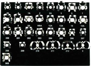 Juego de abrazaderas de presa de goma Abrazaderas de presa de goma endodónticas Instrumentos dentales Juego de abrazaderas ENDO con placa 31 piezas Instrumentos quirúrgicos - Product Image 2