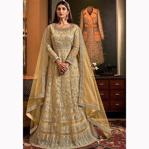 Vestidos de chifón bordados de boda de diseñadores paquistaníes para mujer Trajes Salwar Kameez de algodón de seda de 3 piezas en oferta - Product Image 2