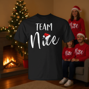 T-shirt natalizia Team Nice, abbigliamento coordinato per la famiglia per le vacanze - Product Image 3